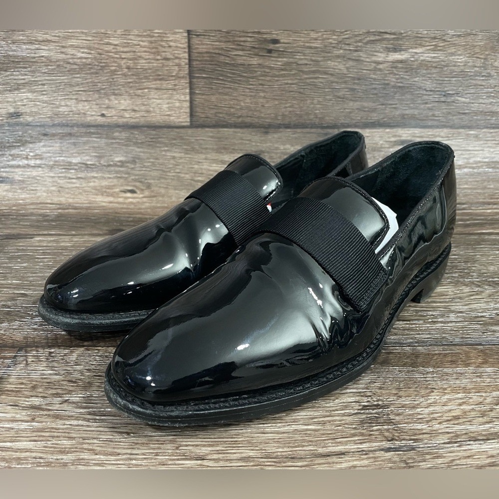 Allen Edmonds Black Patent Leather James Dress Loafers Slip On‎ Sz 8.5